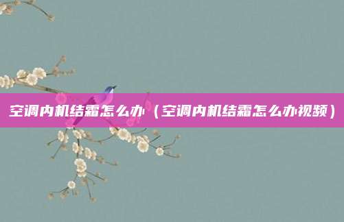 空调内机结霜怎么办（空调内机结霜怎么办视频）