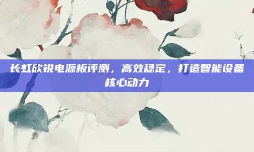 长虹欣锐电源板评测,高效稳定,打造智能设备核心动力