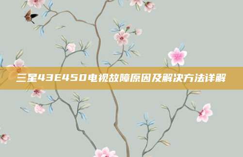 三星43E450电视故障原因及解决方法详解
