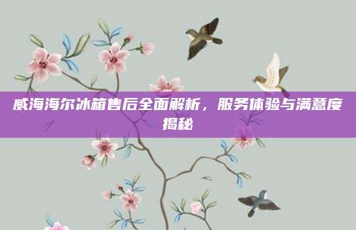 威海海尔冰箱售后全面解析，服务体验与满意度揭秘