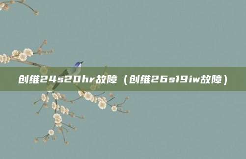 创维24s20hr故障(创维26s19iw故障)