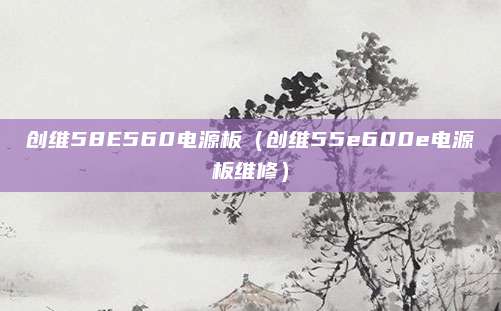 创维58E560电源板（创维55e600e电源板维修）