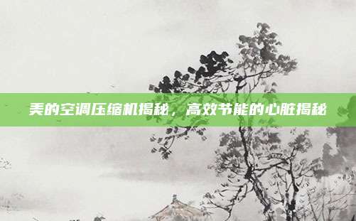美的空调压缩机揭秘,高效节能的心脏揭秘