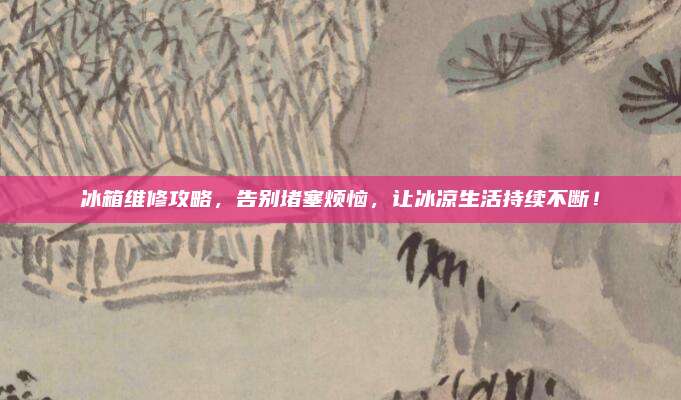 冰箱维修攻略，告别堵塞烦恼，让冰凉生活持续不断！