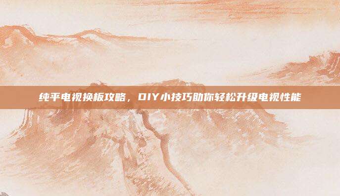 纯平电视换板攻略,DIY小技巧助你轻松升级电视性能