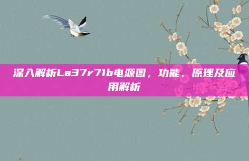 深入解析La37r71b电源图,功能、原理及应用解析