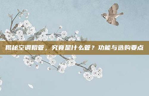 揭秘空调粗管,究竟是什么管?功能与选购要点
