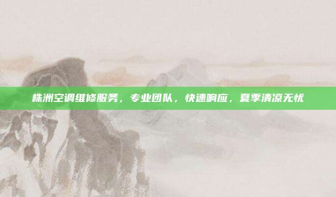 株洲空调维修服务,专业团队,快速响应,夏季清凉无忧