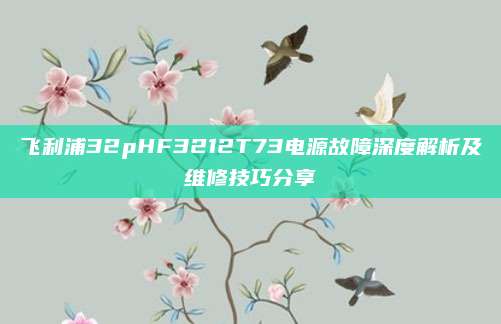 飞利浦32pHF3212T73电源故障深度解析及维修技巧分享