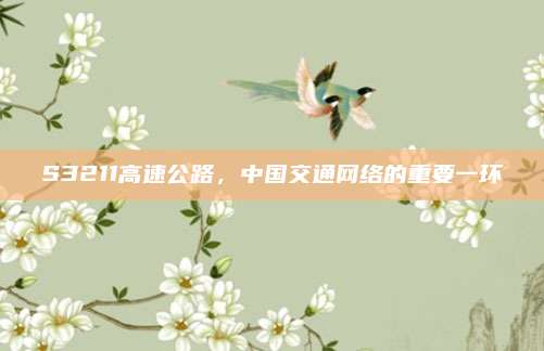S3211高速公路，中国交通网络的重要一环