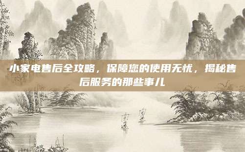 小家电售后全攻略，保障您的使用无忧，揭秘售后服务的那些事儿