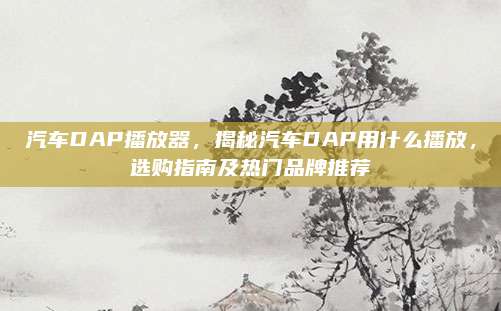 汽车DAP播放器，揭秘汽车DAP用什么播放，选购指南及热门品牌推荐