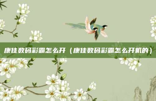 康佳数码彩霸怎么开（康佳数码彩霸怎么开机的）
