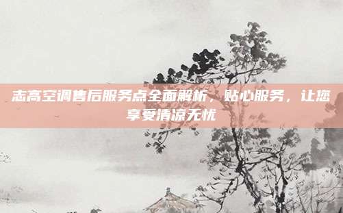 志高空调售后服务点全面解析,贴心服务,让您享受清凉无忧