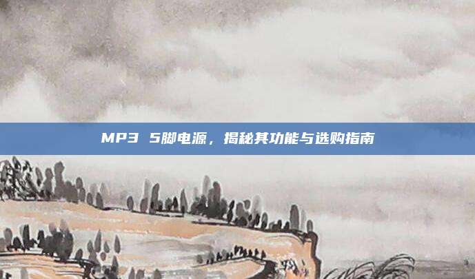 MP3 5脚电源，揭秘其功能与选购指南