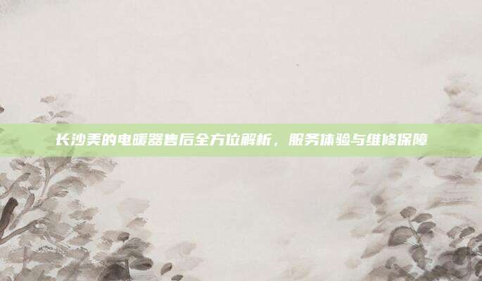 长沙美的电暖器售后全方位解析,服务体验与维修保障