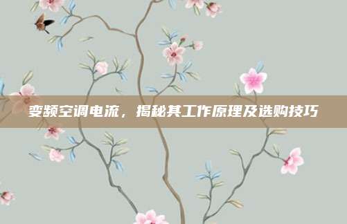 变频空调电流，揭秘其工作原理及选购技巧