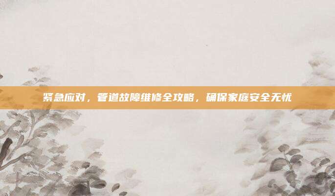 紧急应对,管道故障维修全攻略,确保家庭安全无忧