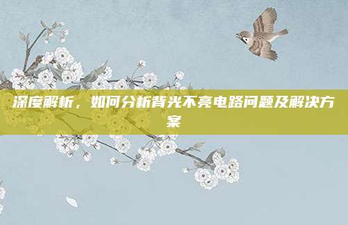 深度解析，如何分析背光不亮电路问题及解决方案