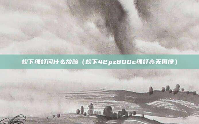 松下绿灯闪什么故障（松下42pz800c绿灯亮无图像）