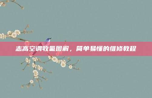 志高空调收氟图解,简单易懂的维修教程