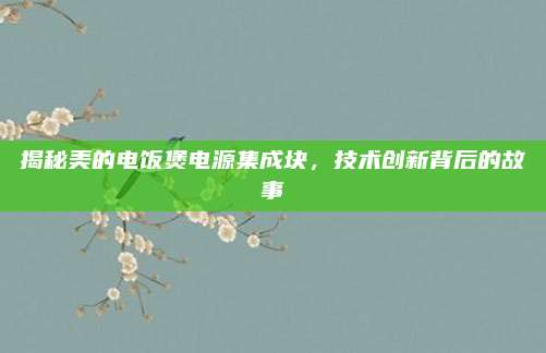 揭秘美的电饭煲电源集成块,技术创新背后的故事