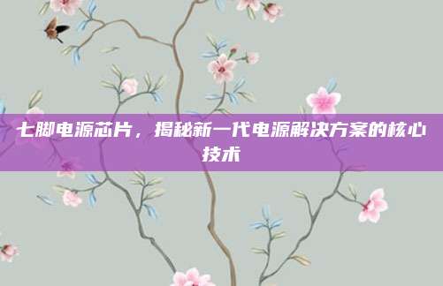 七脚电源芯片，揭秘新一代电源解决方案的核心技术