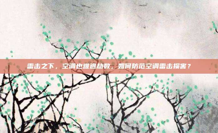 雷击之下,空调也难逃劫数,如何防范空调雷击损害?