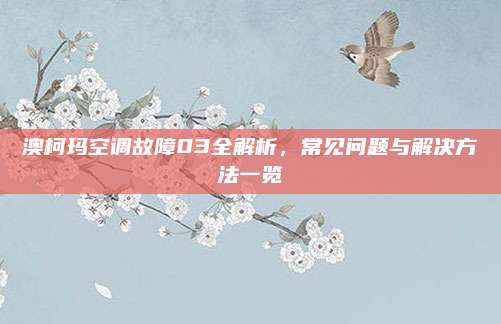 澳柯玛空调故障03全解析，常见问题与解决方法一览