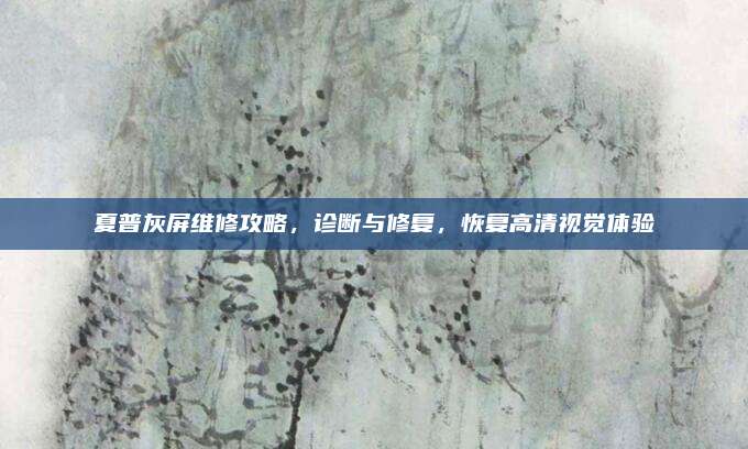 夏普灰屏维修攻略，诊断与修复，恢复高清视觉体验
