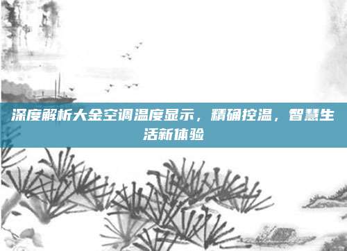 深度解析大金空调温度显示，精确控温，智慧生活新体验