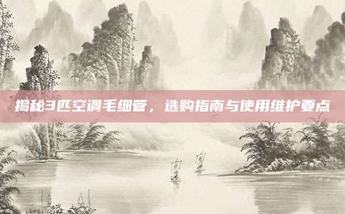 揭秘3匹空调毛细管,选购指南与使用维护要点
