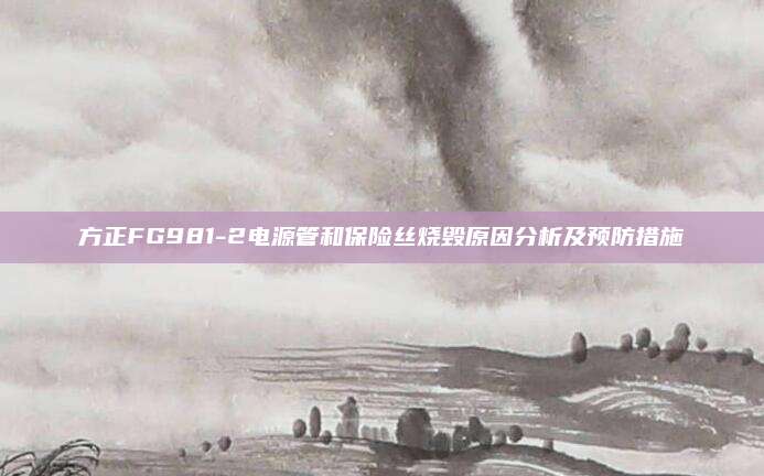 方正FG981-2电源管和保险丝烧毁原因分析及预防措施