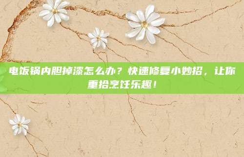 电饭锅内胆掉漆怎么办?快速修复小妙招,让你重拾烹饪乐趣!