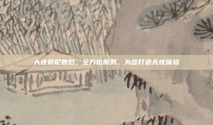 大连索尼售后，全方位服务，为您打造无忧体验
