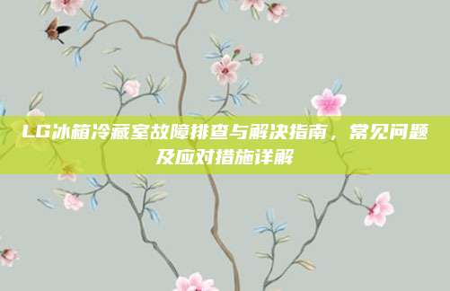 LG冰箱冷藏室故障排查与解决指南，常见问题及应对措施详解