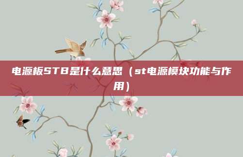 电源板STB是什么意思（st电源模块功能与作用）