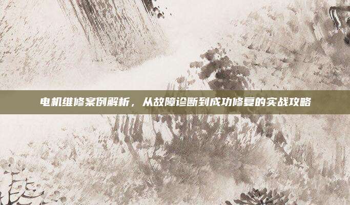 电机维修案例解析，从故障诊断到成功修复的实战攻略