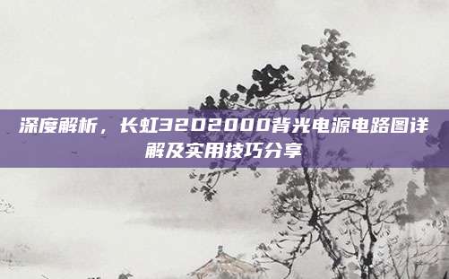 深度解析,长虹32D2000背光电源电路图详解及实用技巧分享