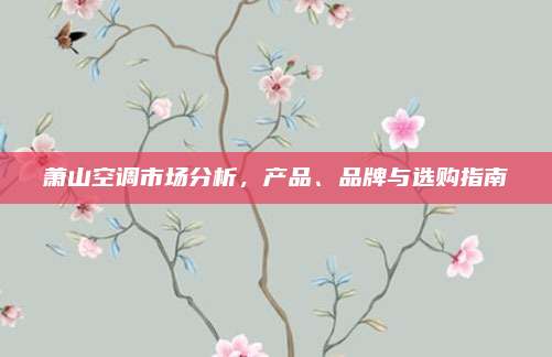 萧山空调市场分析，产品、品牌与选购指南