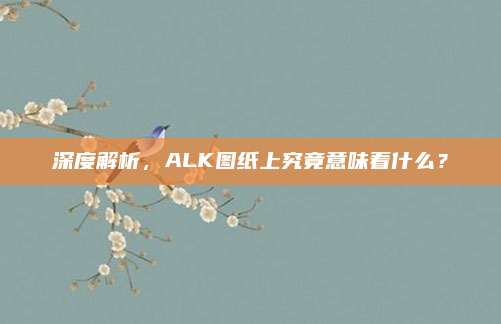 深度解析，ALK图纸上究竟意味着什么？