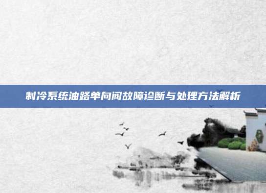 制冷系统油路单向阀故障诊断与处理方法解析