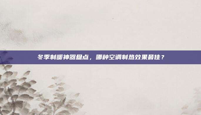 冬季制暖神器盘点，哪种空调制热效果最佳？