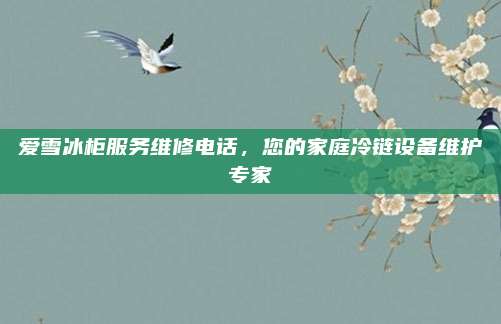 爱雪冰柜服务维修电话，您的家庭冷链设备维护专家