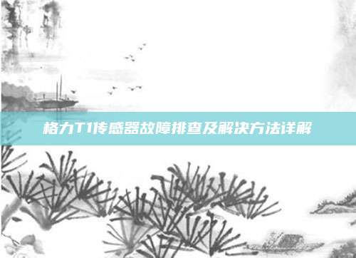 格力T1传感器故障排查及解决方法详解