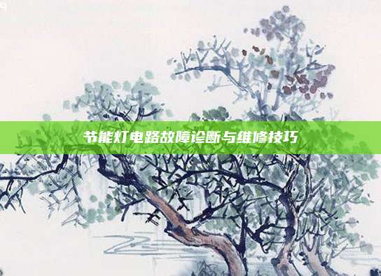 节能灯电路故障诊断与维修技巧