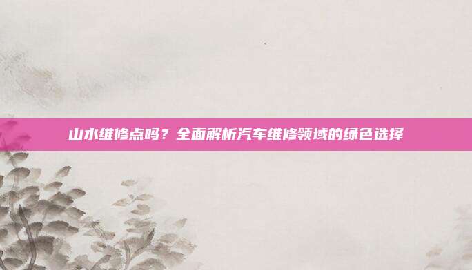 山水维修点吗？全面解析汽车维修领域的绿色选择