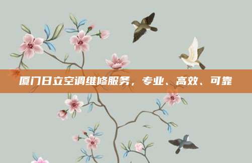 厦门日立空调维修服务，专业、高效、可靠