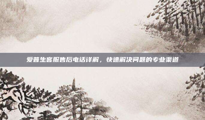 爱普生客服售后电话详解,快速解决问题的专业渠道