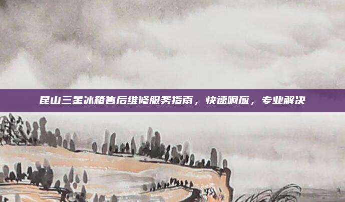 昆山三星冰箱售后维修服务指南，快速响应，专业解决